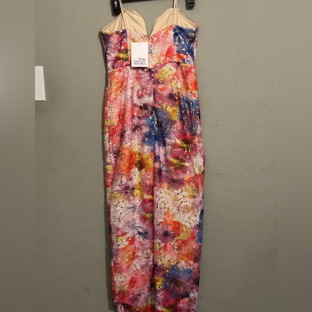 Badgley Mischka Belle by Badgley Mischka Stella Strapless Midi Dress NWT - Picture 6 of 16